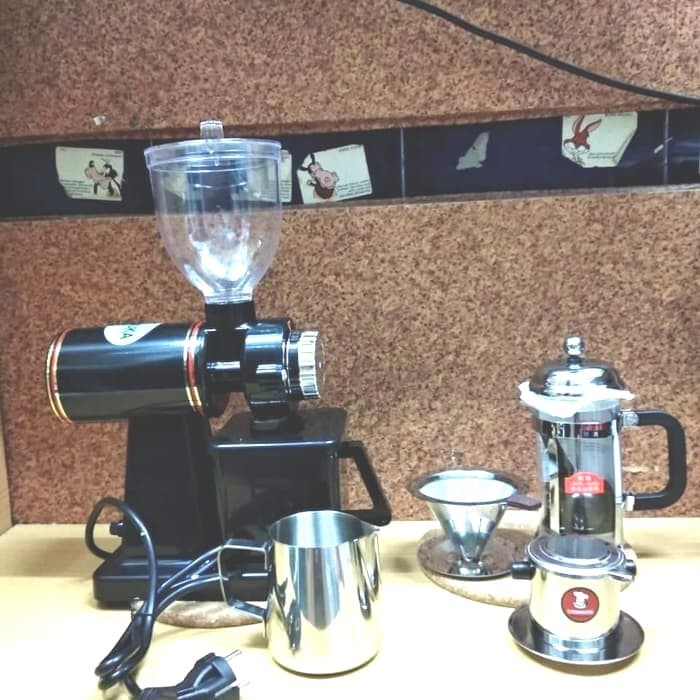 TERPERCAYA Mini cafe set. Coffee Grinder. Alat kopi manual. coffee maker set