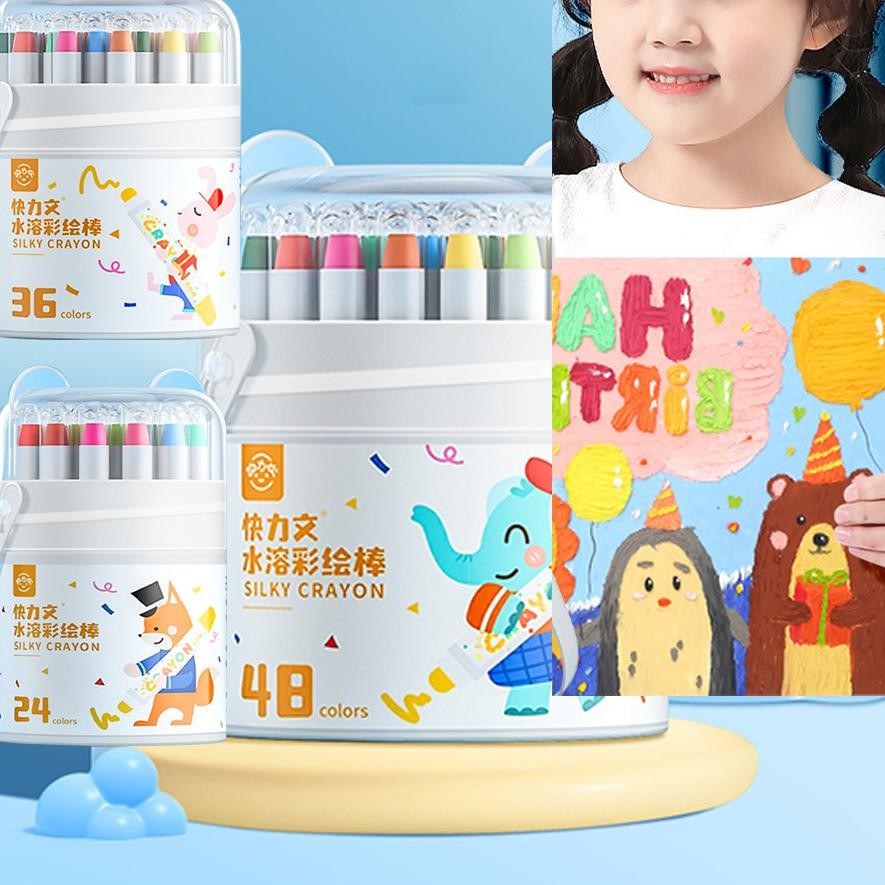 

Wahable Ily Crayon 36 48 Warna Colorful Buet Rayon Mewarnai Alat Warna Et Ana Wipe And Clean