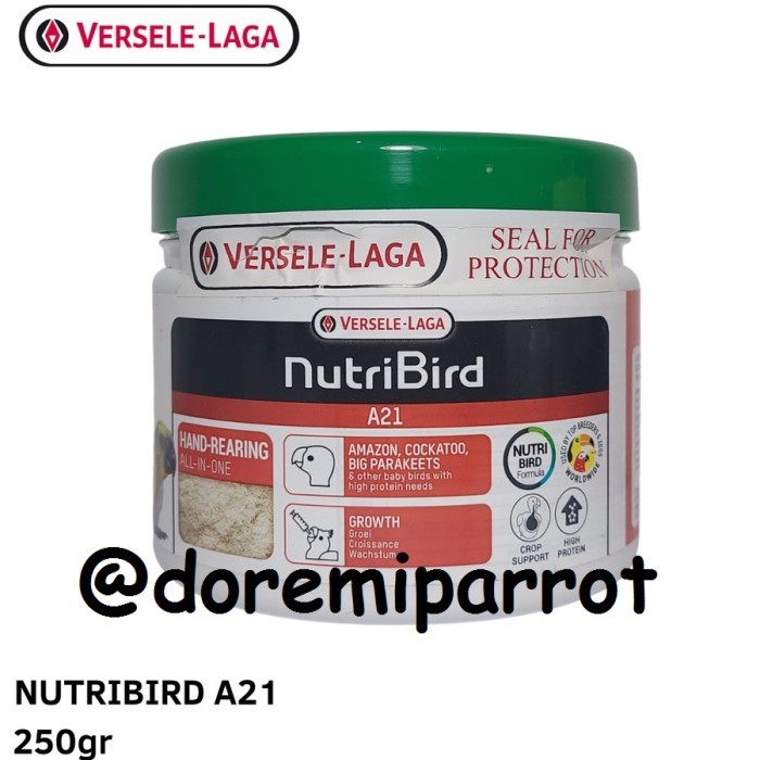NUTRI BIRD PAKAN LOLOHAN PARROT VERSELE LAGA NUTRIBIRD A21 250GR KODE 552