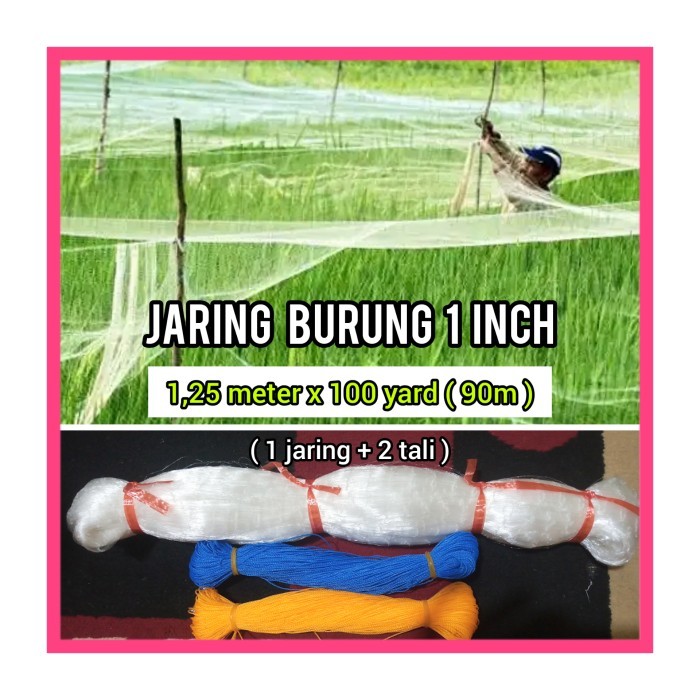 JARING BURUNG 1 INCH SENAR 0.12 KOMPLIT / JARING PIPIT / JARING EMPRIT KODE 945