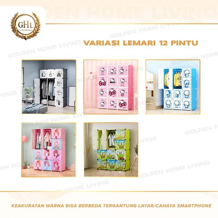 terbaru  ghl - lemari plastik 12 pintu lemari serbaguna ready