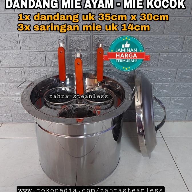 

READY DANDANG MIE KOCOK LUBANG 3 /DANDANG MIE AYAM SET SARINGAN /PANCI MIE