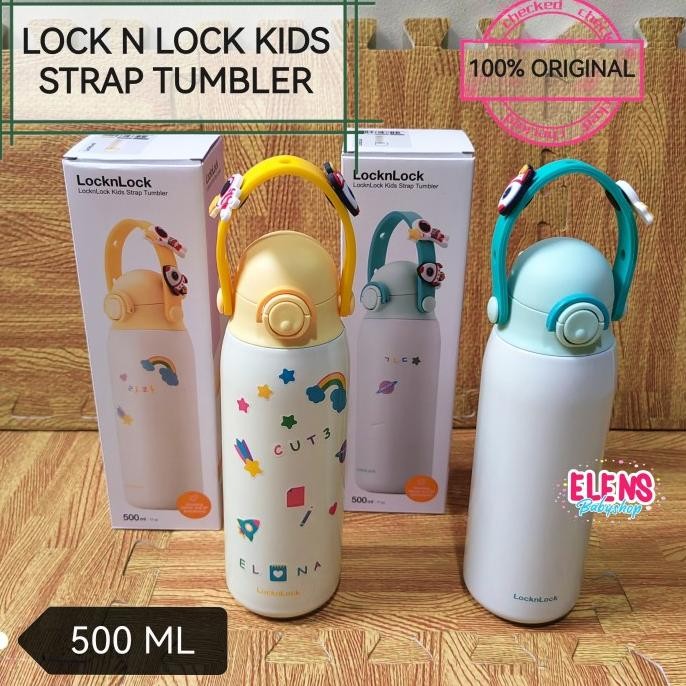 promo lock n lock tumbler botol minum anak stainless strap kekinian