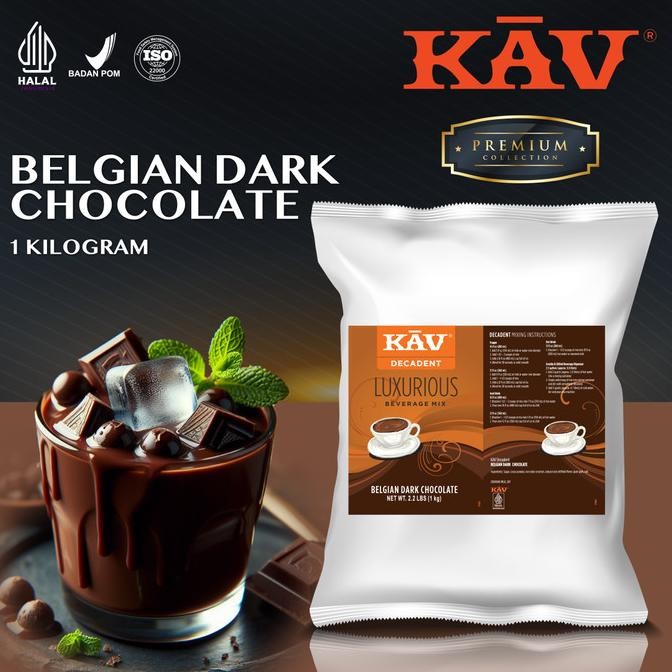 Baru Kav Powder Drink Belgian Dark Choco - Minuman Coklat Belgia 1 Kg