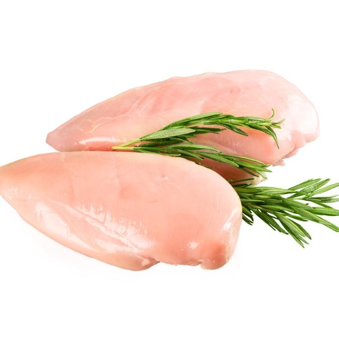 

READY BONELESS CHICKEN BREAST SKINLESS / DADA AYAM FILLET TANPA KULIT 1KG