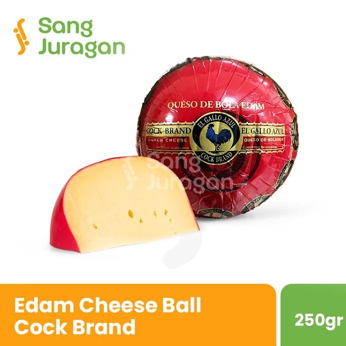

READY EDAM CHEESE BALL HOLLAND COCK BRAND / KEJU BOLA EDAM AYAM MAS / AYAM EMAS / AYAM JAGO / KEJU APEL 250 GRAM