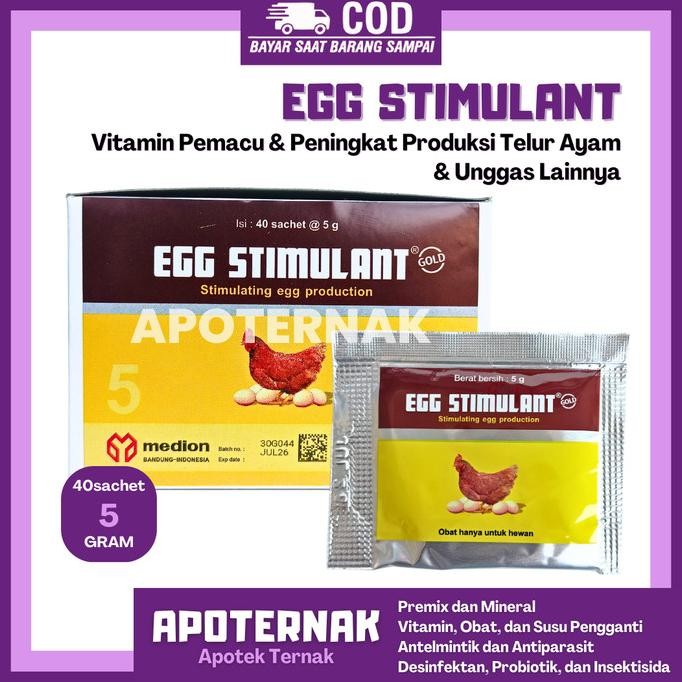 

READY EGG STIMULANT 5GR 1BOX (40PCS) | VITAMIN PEMACU PRODUKSI AYAM TELUR
