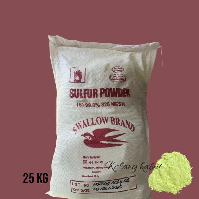 Baru Sulfur - sulpur - Belerang bubuk - Sulfur powder - 25 Kg