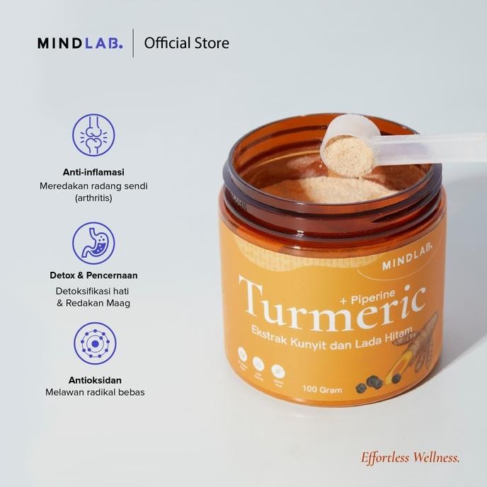 Baru Turmeric + Piperine Extract Powder 100 Gram - 0,6% - MINDLAB