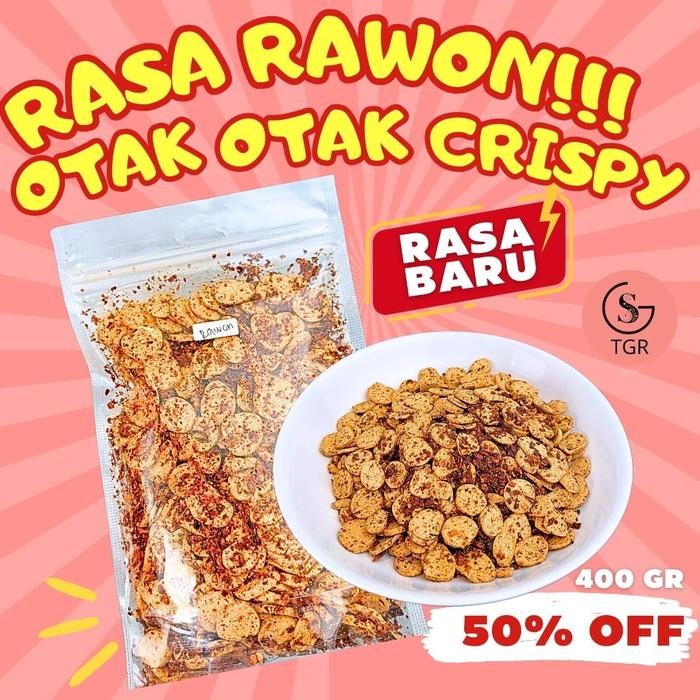 

EKSLUSIF Cemilan Krispy Otak Otak Ikan Rasa Pedas Rawon - 400gr Food Snacks Asin Goreng Ayam