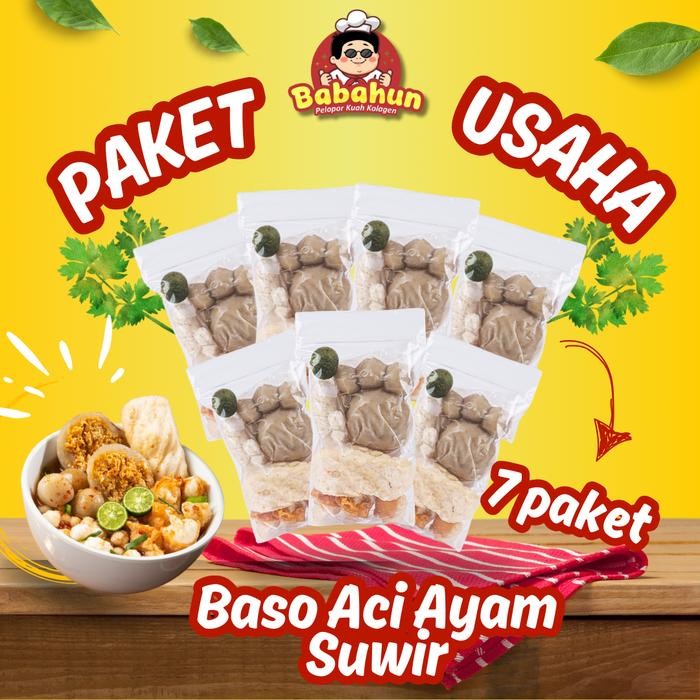 

NEW [Free Snack] 7 Bungkus Baso Aci Ayam Suwir Paket Cuan Berkah Cuangki Instan Pedas Makanan