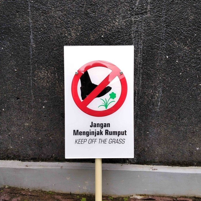 

I_S Akrilik Rambu Dilarang Menginjak Rumput, Akrilik Larangan Menginjak Rumput, Rambu Injak Rumput