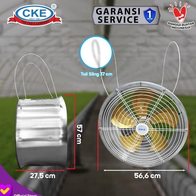 Murah Hanging Drum Fan 20" Blower Tabung Gantung 20 Inch Stainless Steel 304 / 201