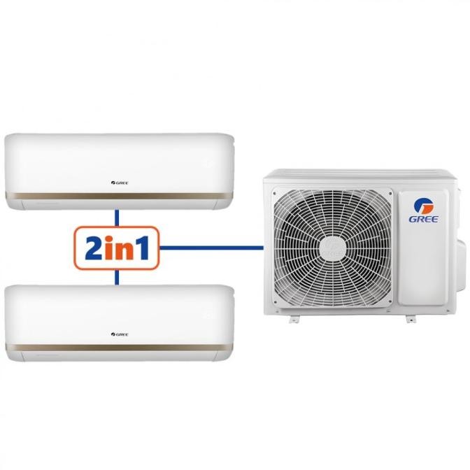 Murah Gree Ac Combo Split Gwc-0707Css (3/4 Pk + 3/4 Pk) Inverter