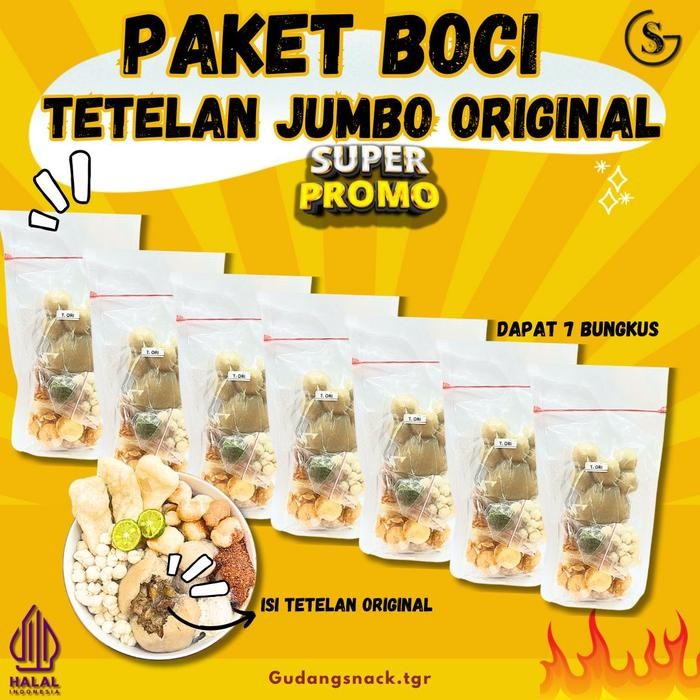 

TERBAIK BASO ACI TETELAN SAPI JUMBO ORIGINAL 7 BUNGKUS JUMBO PAKET USAHA Organik Food Pedas Instan