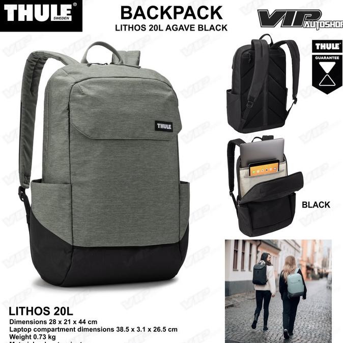 CO THULE backpack LITHOS 20L tas laptop ransel camping outdoor original