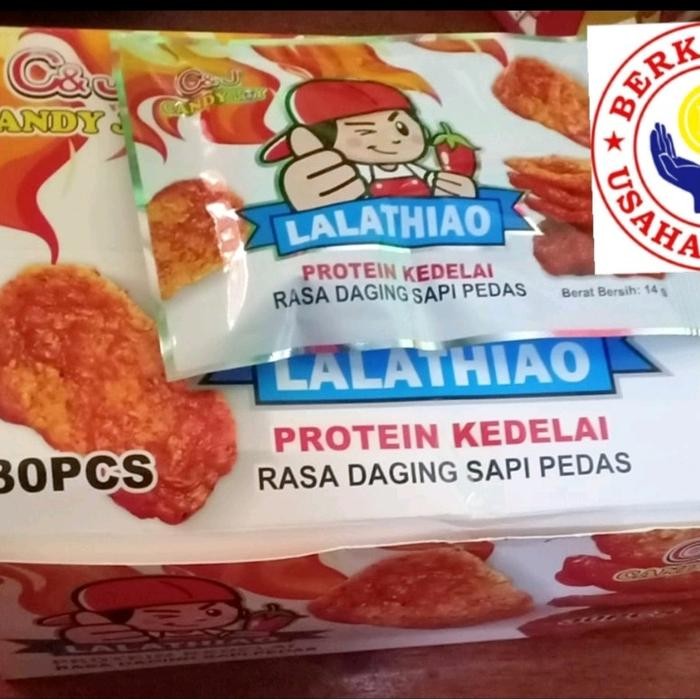 

TERPERCAYA SNACK CEMILAN LALATIAO PUTIH 1 BOX ISI 30PCS Cemilan terviral Snack Makanan Pedas Gluten