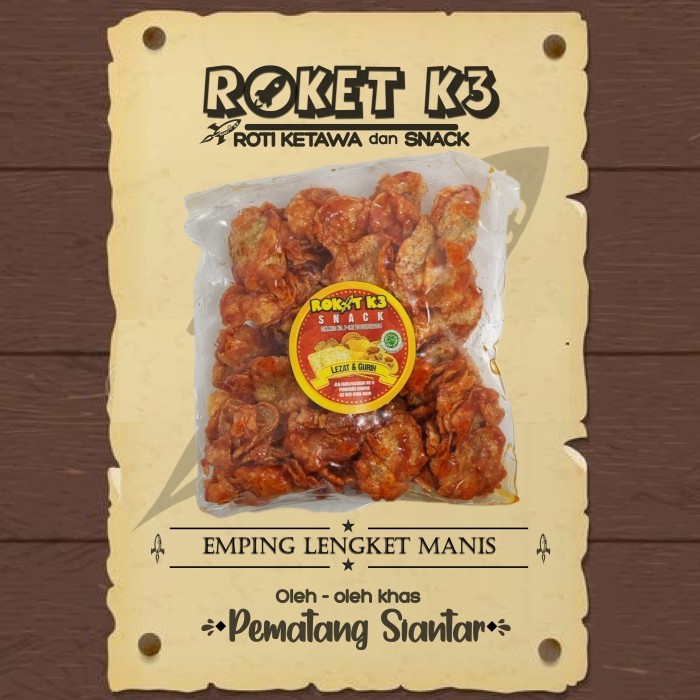 

TERUJI Emping Pedas Manis Cemilan Snack Jajanan Makanan Ringan Kerupuk