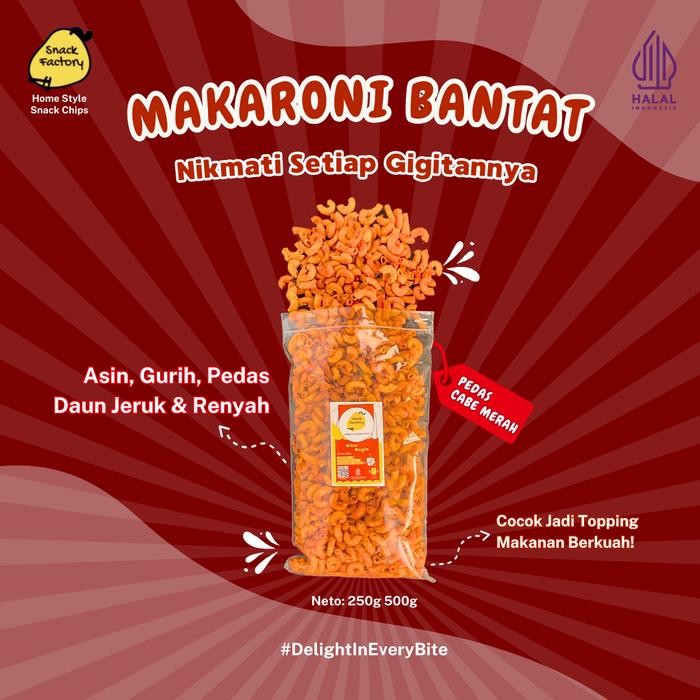 

BOOM SALE SF Makaroni Bantat Pedas Daun Jeruk Isi 500g Cemilan Viral snack chips food makanan Snacks