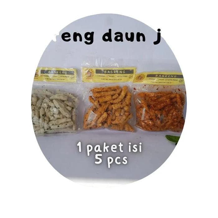 

BERMUTU Basreng Pedas gurih daun jeruk 5pcs Camilan Goreng Food Snacks Cemilan