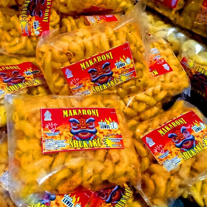 

DISKON Makaroni Shukaku Pedas Daun Jeruk Rasa Original & Level 1 - 10 Kemasan 35gr isi 12 Pcs