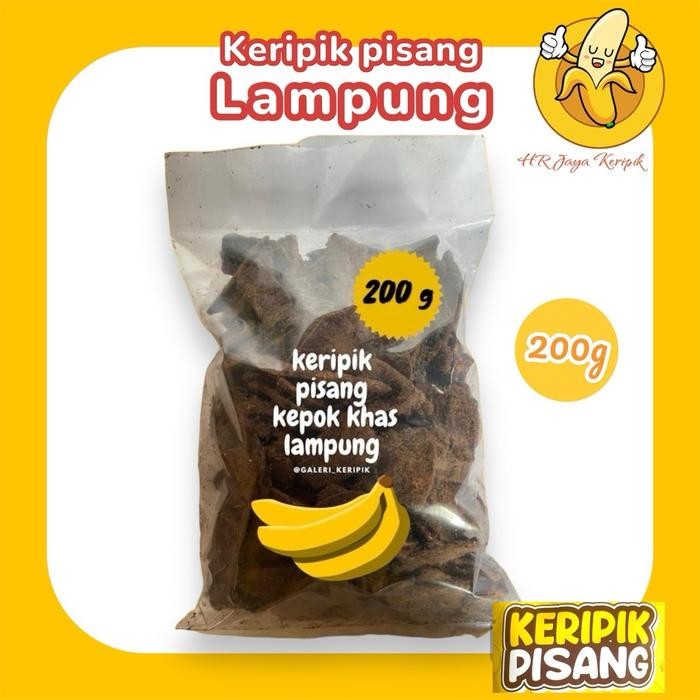 

GRATIS ONGKIR PROMO 200 gram keripik pisang kepok coklat dan aneka rasa khas lampung murah Snack