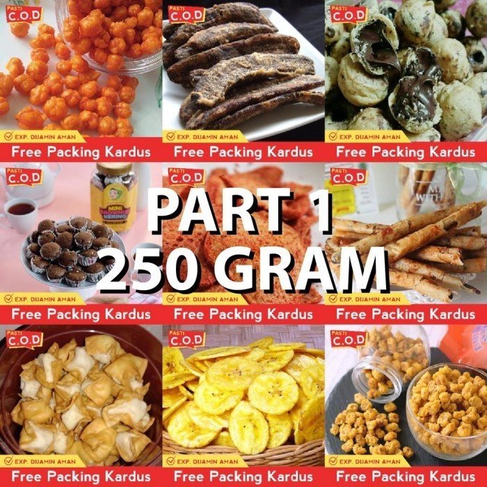 

NEW LU-01 - snack kiloan SERBA 250 gram makanan ringan MANIS GURIH ASIN PEDAS