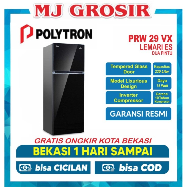 Kulkas Polytron Prw 29 Vx Lemari Es 2 Pintu Prw29Vx Inverter