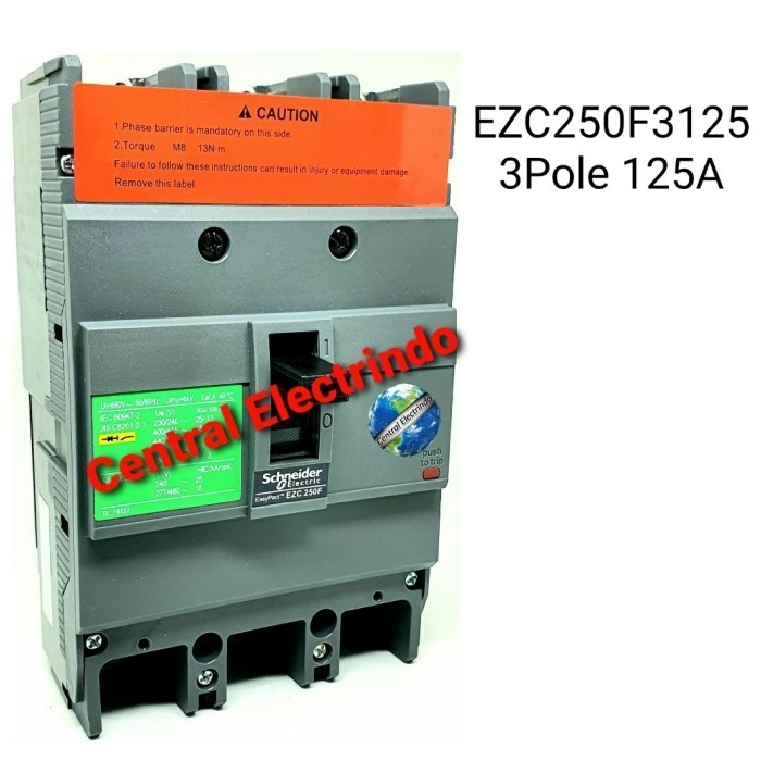 MCCB Schneider EZC250F 125A.