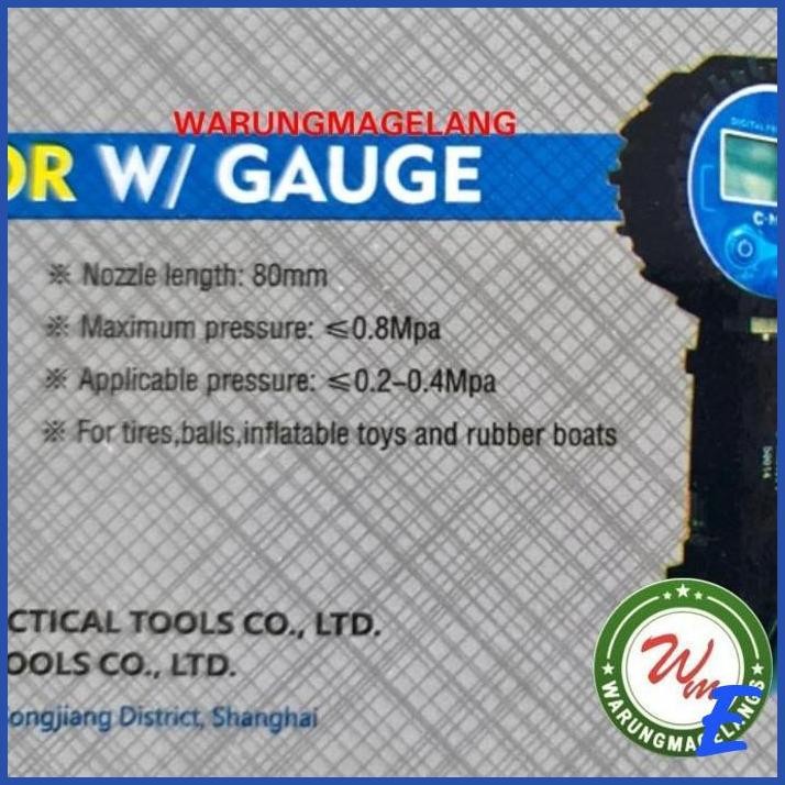 | WUN | DIGITAL TIRE CHUCK GAUGE ISI ANGIN BAN FOR NITROGEN INFLATOR GAUGE