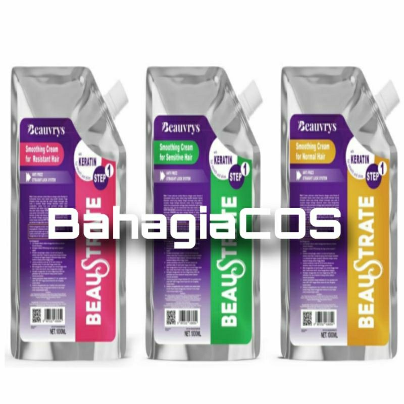 Beauvrys Smoothing Keratin 1000ml Beaustrate Smoothing Keratin Pelurus Rambut