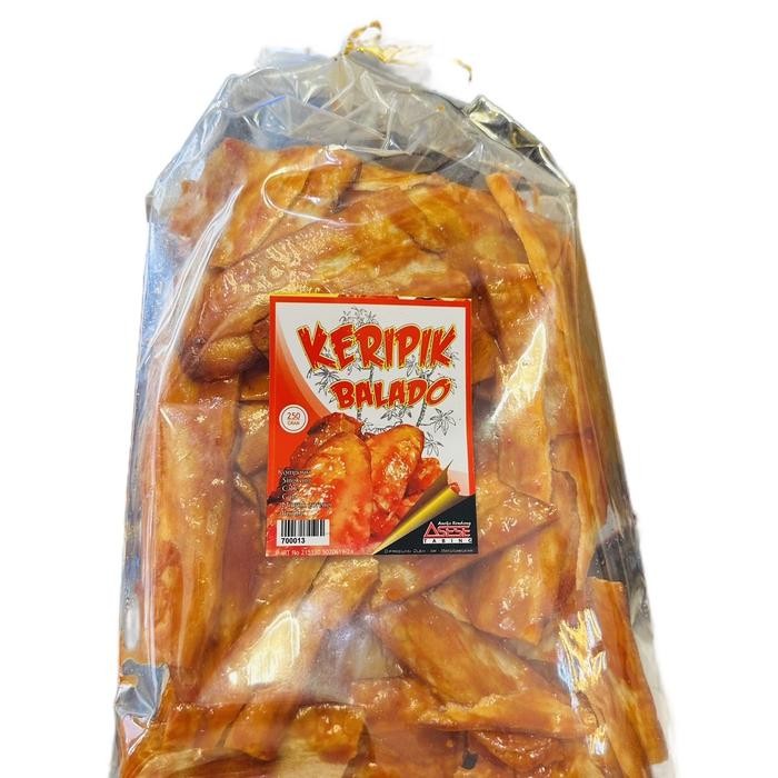 

BERGARANSI Keripik Balado Asese 500gram - Camilan Asik untuk Menikmati Makanan - Pedas Manis Keripik