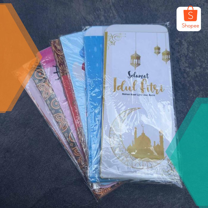 

Terlaris (60 pcs) Amplop Lebaran Idul Fitri isi 60 Lembar/Amplop Angpau Kertas - amplop medium Elegan