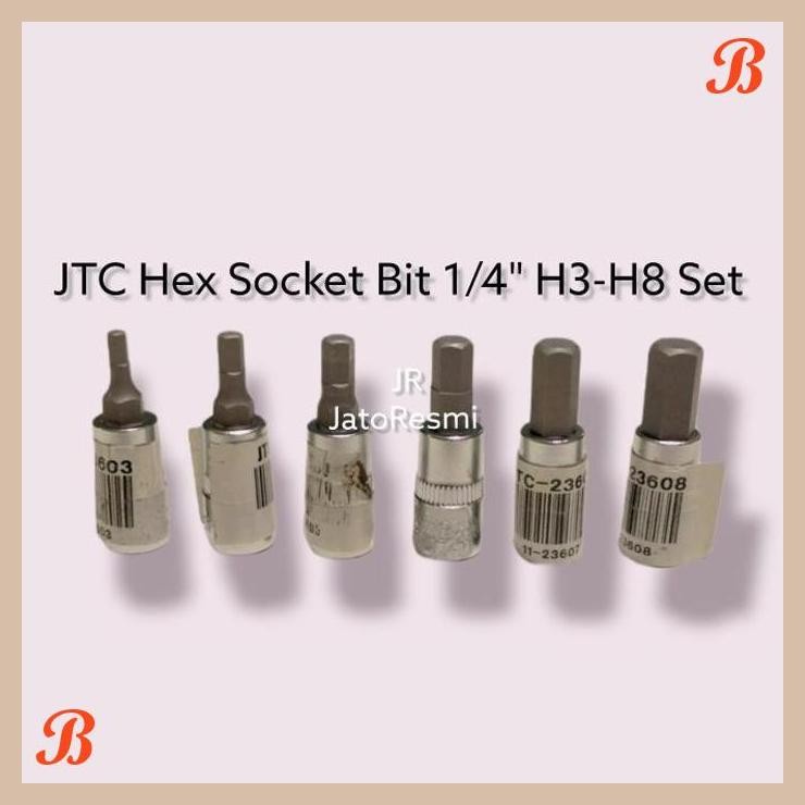 | JTS | JTC HEX SOCKET BIT 1/4" H3-H8 SET SOCKET L