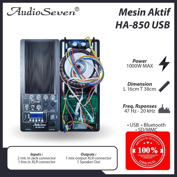 Mesin Active Audio Seven Ha850Usb 1000Watt Ha 850 New Stok