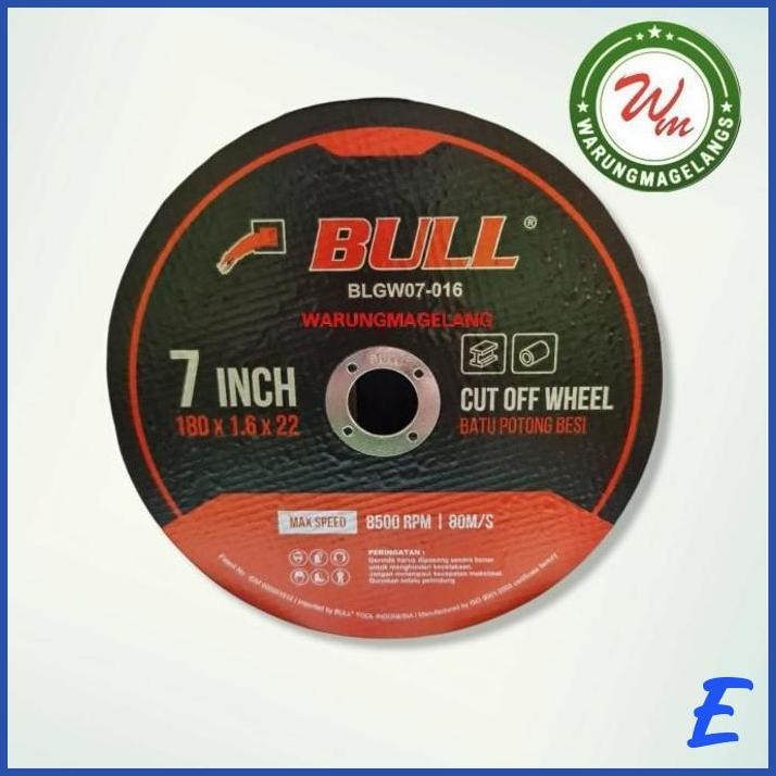| WUN | MATA GERINDA BATU POTONG TIPIS 7 INCH X 1.6 GERINDA POTONG BULL