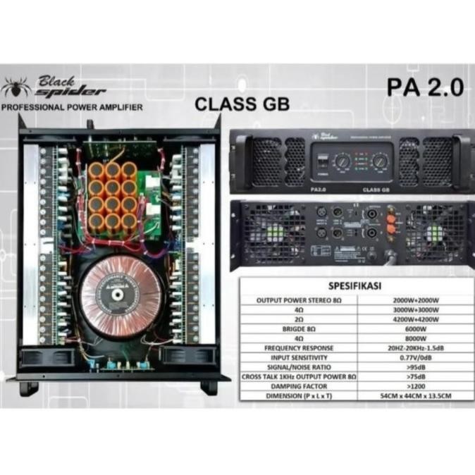 Power Amplifier Blackspider Pa 2.0 New Stok