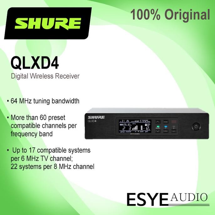 Shure Qlxd4 Digital Wireless Receiver New Stok