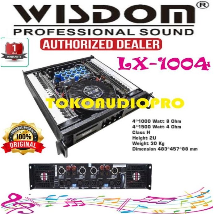 Wisdom Lx-1004 4-Channel Power Amplifier Original New Stok