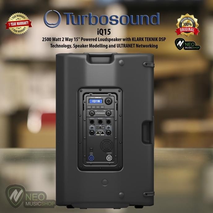 Turbosound Iq15 2500 W 2 Way 15" Powered Loudspeaker W Dsp Technology New Stok