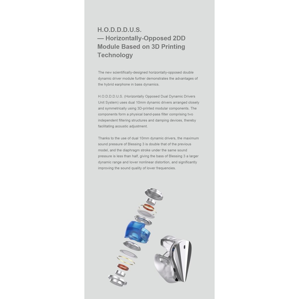 Moondrop Blessing 3/Blessing3 2Dd+4Ba Hybrid Drivers 2Pin In-Ear Iem New Stok