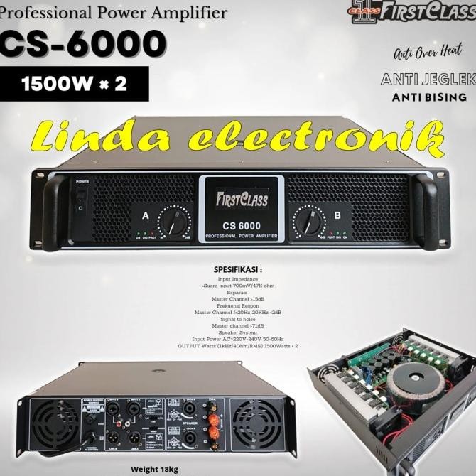 Power Amplifier Firstclass Cs6000 Cs 6000 1500W X2 Original New Stok