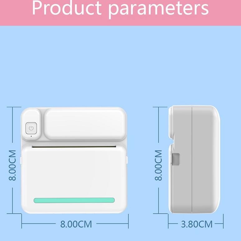 Mini Printer Portable Thermal Printer Pocket Printer Wireless Bluetooth Mini Foto Gambar Label Print