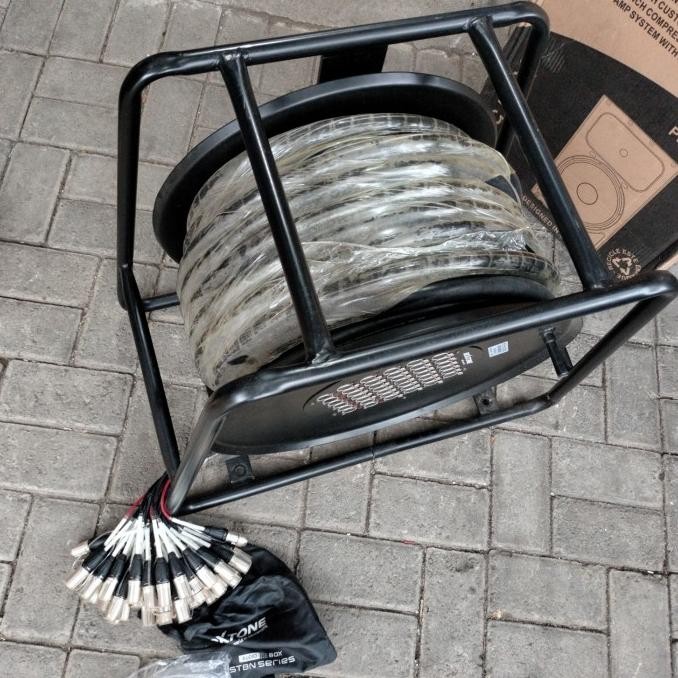 Roxtone 32Ch 8Out 50Meter Snake Cable With Roller Drum New Stok