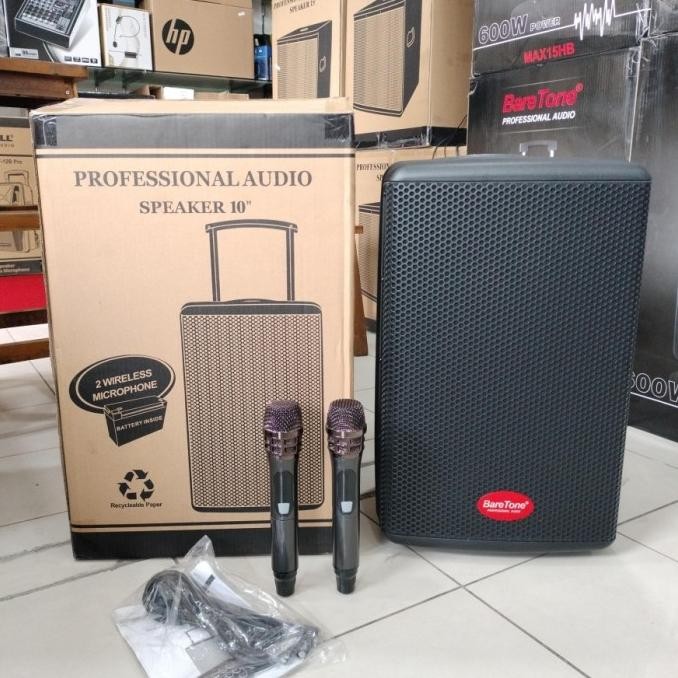 Speaker Baretone 10Inch Max10He Max 10He Bluetooth Tws New Stok
