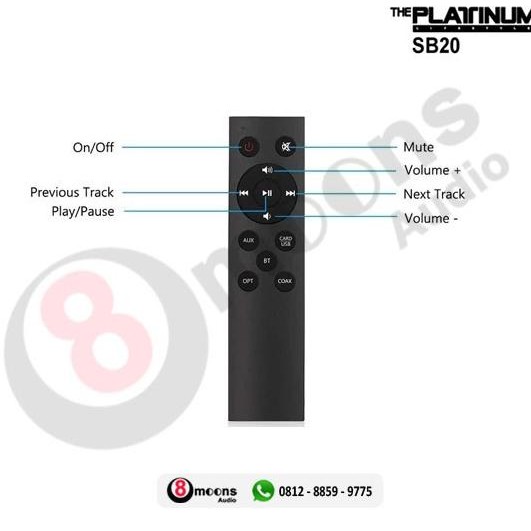 Soundbar Platinum Sb20 3D Movie Bluetooth Soundbar New Stok