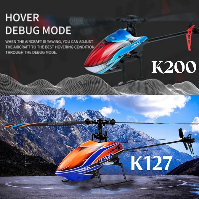 WL XK K127 K200 RC Helikopter 6-Axis Gyro 4CH 2.4G Mainan Helikopter