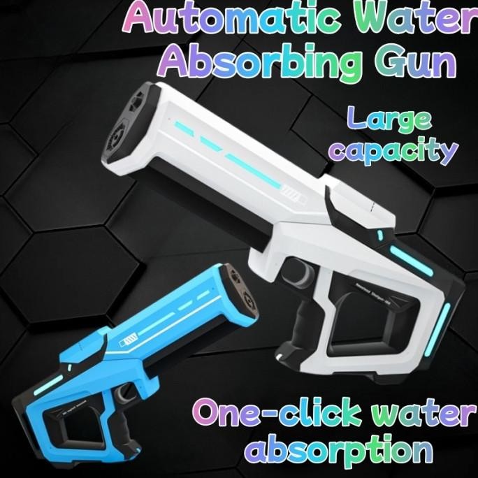 Mainan pistol air otomatis dengan tembakan beruntun dan hisapan air, pistol air kuat dengan semprota
