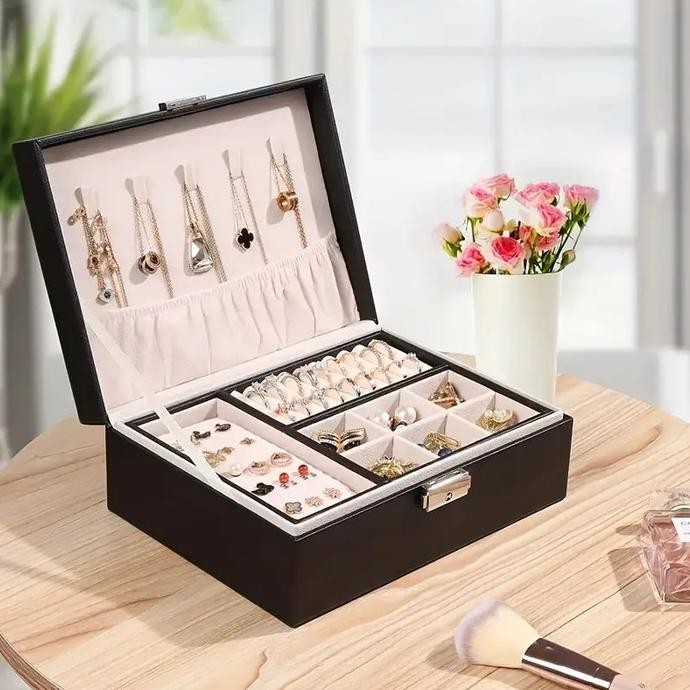 Kotak Organizer Wadah Tempat Perhiasan Kalung Cincin Emas Aksesoris ps