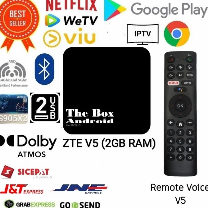 ANDROID TV BOX ZTE B860H V5 OS 10 2GB NETFLIX CERTIFIED ROOT,UNLOCK DAN FULL APLIKASI